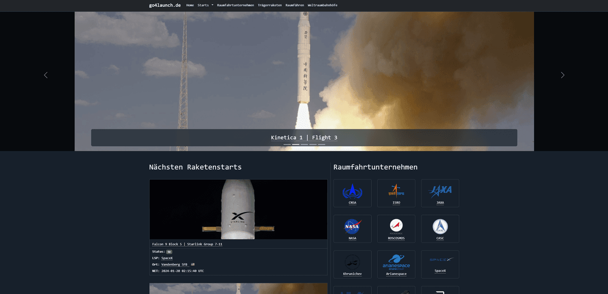Screenshot von go4launch.de